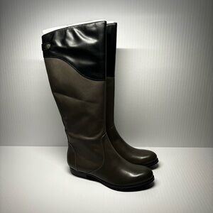 Isaac Mizrahi - Tall Women’s Riding Boots in Dark Olive and Black